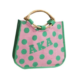 AKA Polka Dot Jute Bag