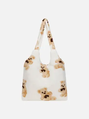 AlanBalen® - Bear Pattern Sherpa Bag