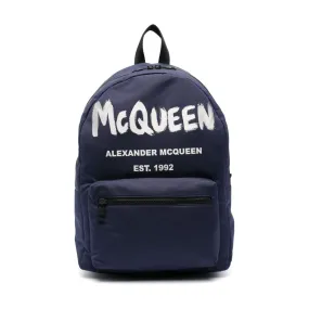 Alexander McQueen Blue Metropolitan Backpack Blue