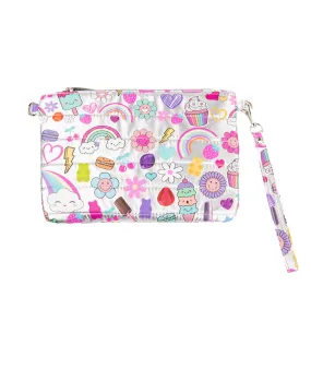 Bari Lynn Silver Print Crossbody Bag