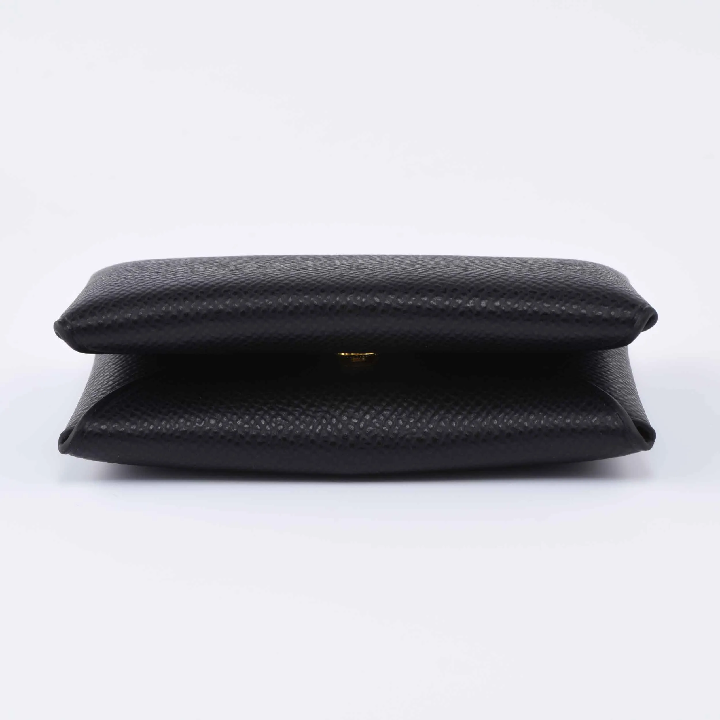 BLACK EPSOM LEATHER "CORSICA" CARD HOLDER