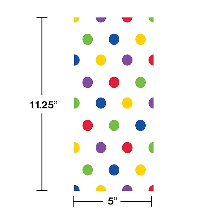 Bulk Multicolor Polka Dot Favor Bags (240 per Case)