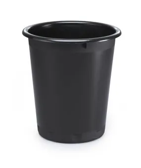 Durable Plastic Recycling Waste Paper Bin | 13 Litre | Black