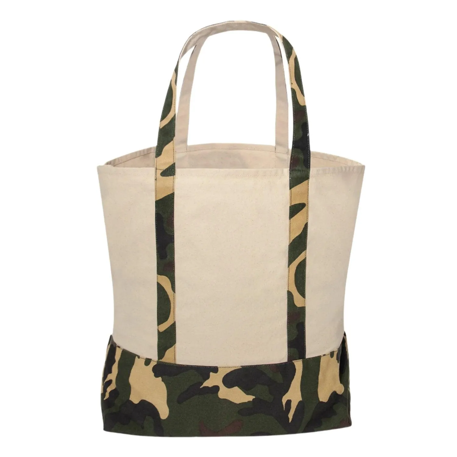 Large Camo Canvas Tote Bag