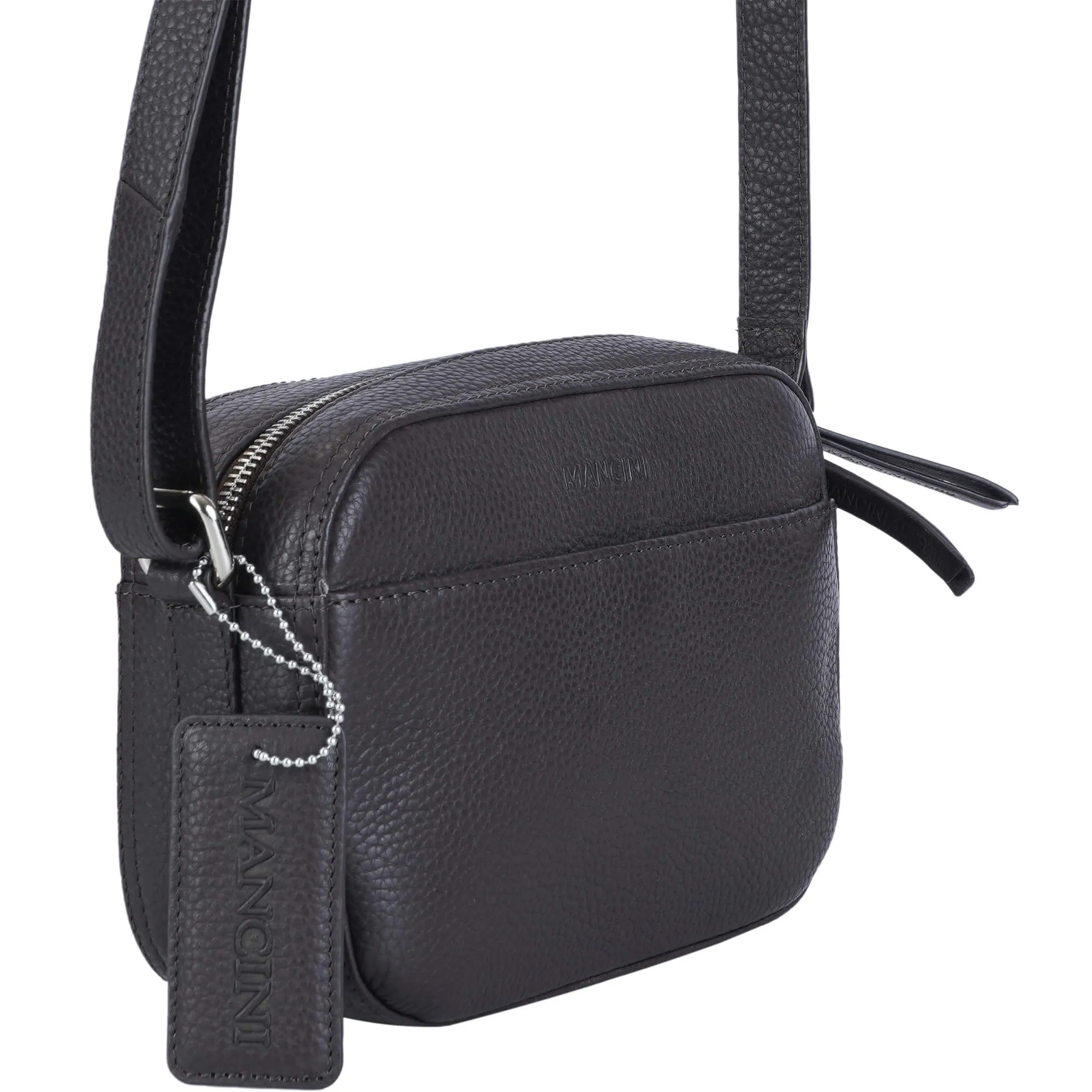 Mancini Pebbled Clara Small Crossbody Bag