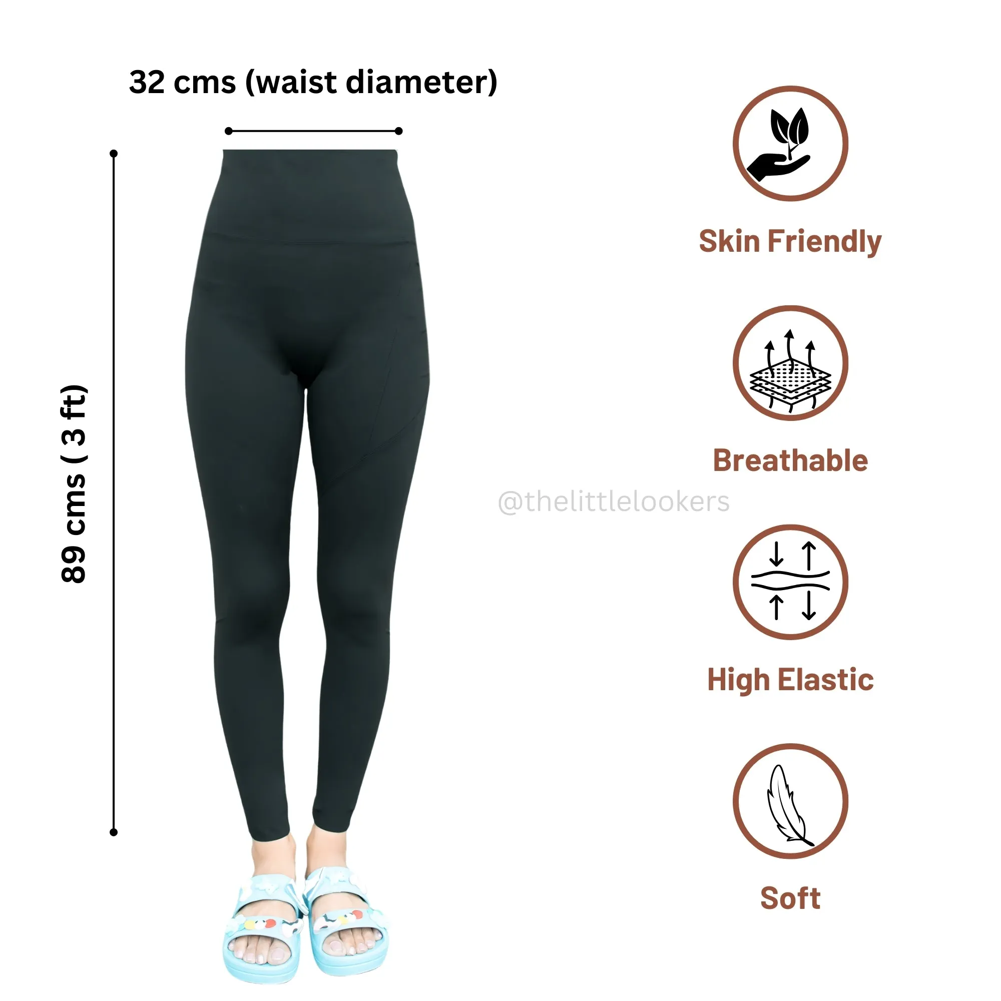 THE LITTLE LOOKERS Women Gym Pants I Girls Snug Fit Leggings - Super Soft, Stretchable Tights for Gym, Yoga, Indoor & Outdoor Sports wear