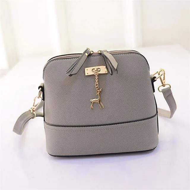 Women shoulder bags messenger bag leather small shell bag famous brand crossbody bag Deer Spliced Collision color