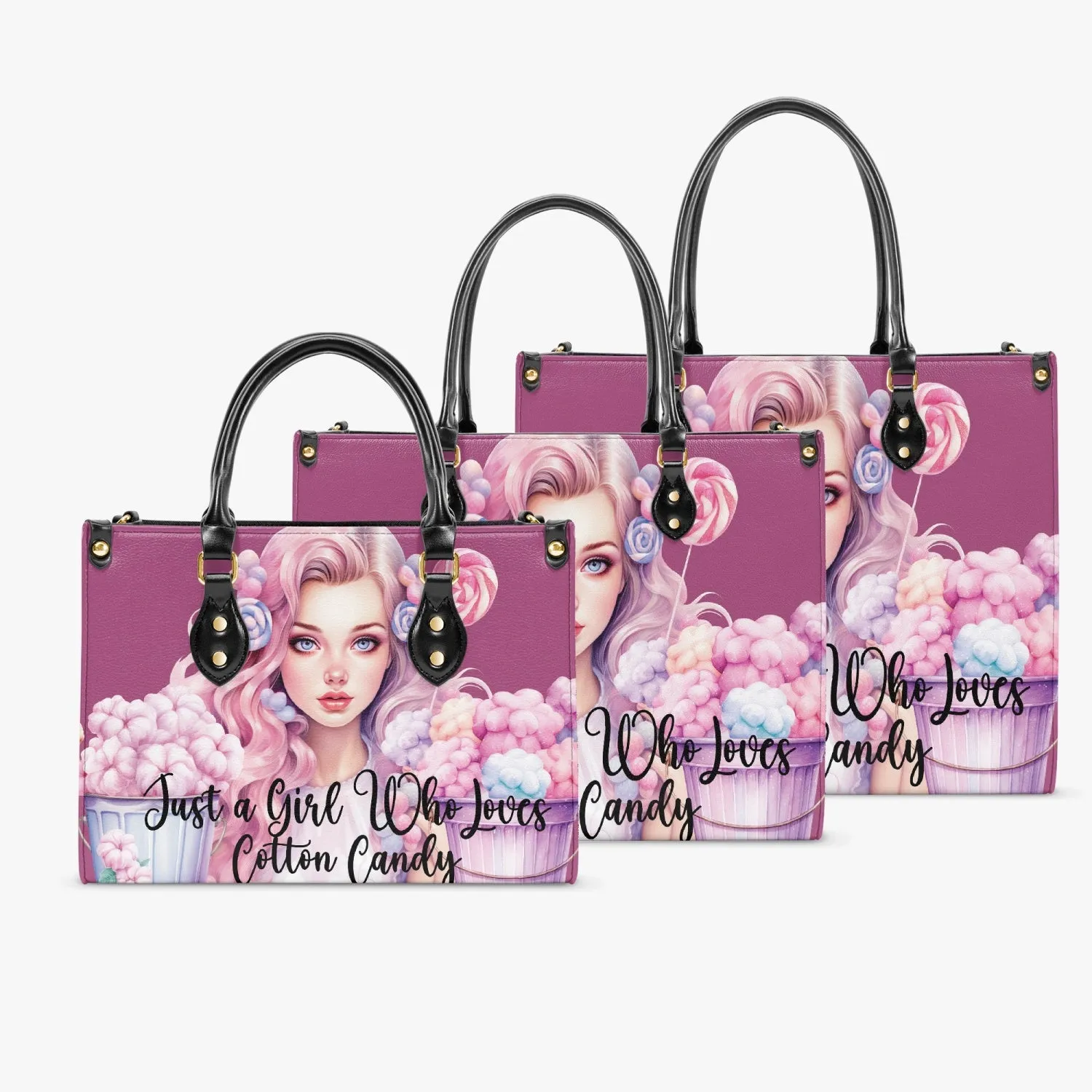 Women's Tote Bag - Just a Girl Who Loves Cotton Candy