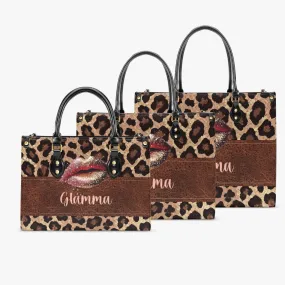 Women's Tote Bag - Leopard Print, Lips, Glamma