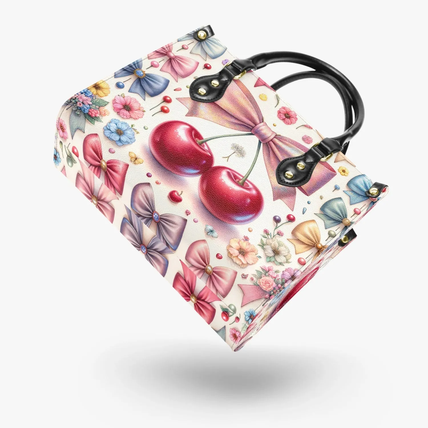 Women's Tote Bag - Ribbons and Cherries - Cherries Delight