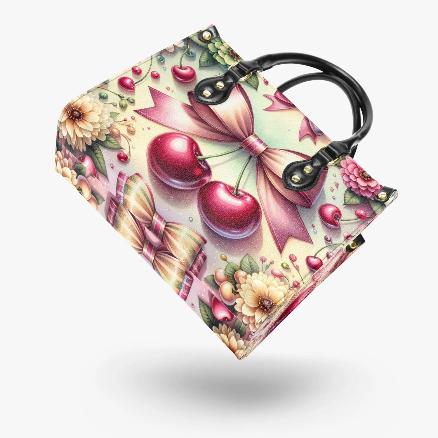 Women's Tote Bag - Ribbons and Cherries - Swingin' Cherry