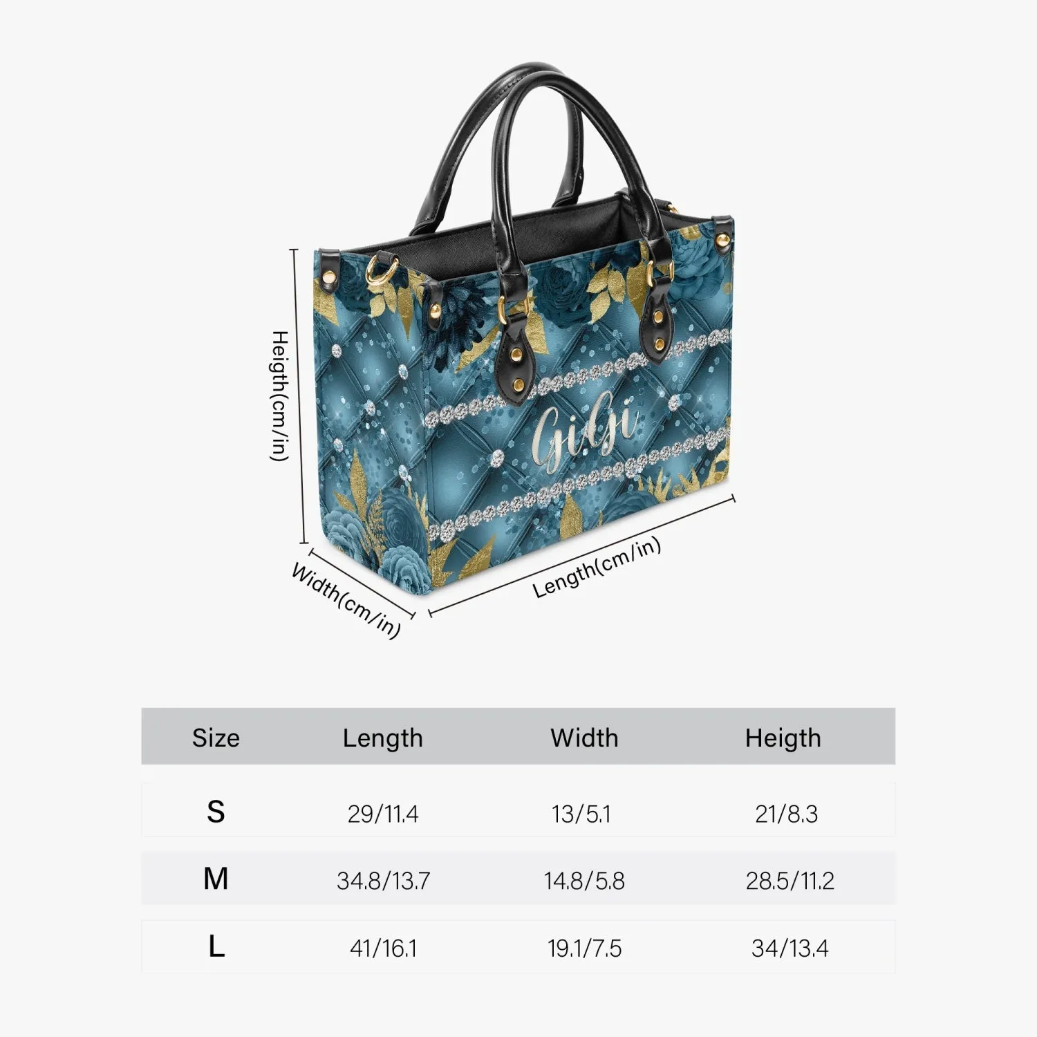 Women's Tote Bag - Teal Floral - GiGi